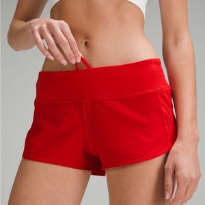 Excellent condition- lululemon speed up 2.5” low rise in Red